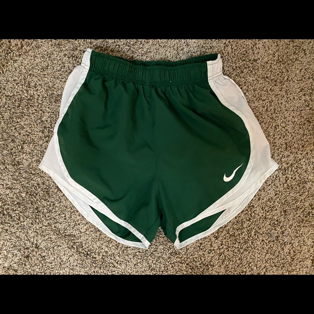 Green Nike shorts